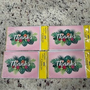 4 —blank Hallmark Expressions Thank You Cards ( 6 cards/ pack) NWT 24 total